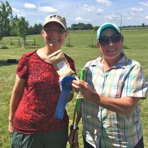 Lynn Crowell & Krea, 1st In Novice, With Judge Lori Perry.